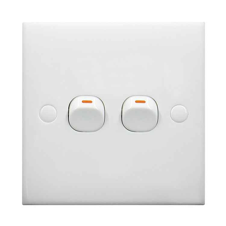 Electric Wall Switch (Size: 86 x 86mm), 2 Switch