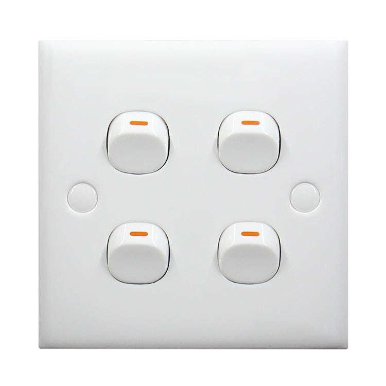 Electric Wall Switch (Size: 86 x 86mm), 4 Switch
