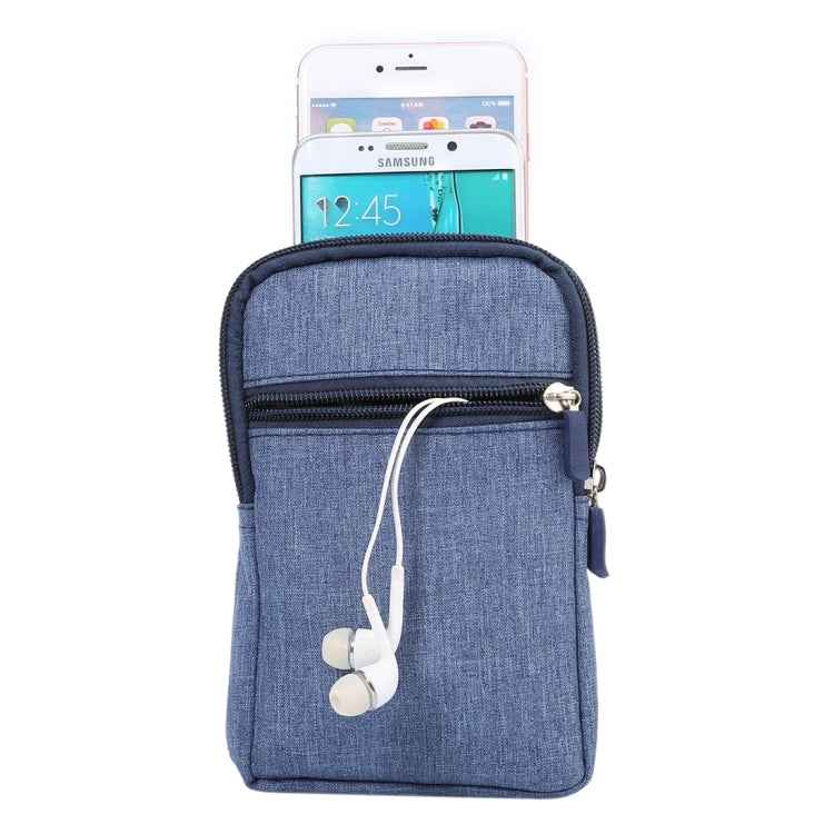 Universal Jeans Leisure Style Leather Case / Waist Bag for Galaxy S9+ & S8+ & Note 8 & S7 Edge / iPhone X & 7 & 7 Plus & 6 Plus & 6s Plus / Huawei Mate 8, Size:18.0 x 11.0 x 2.5cm