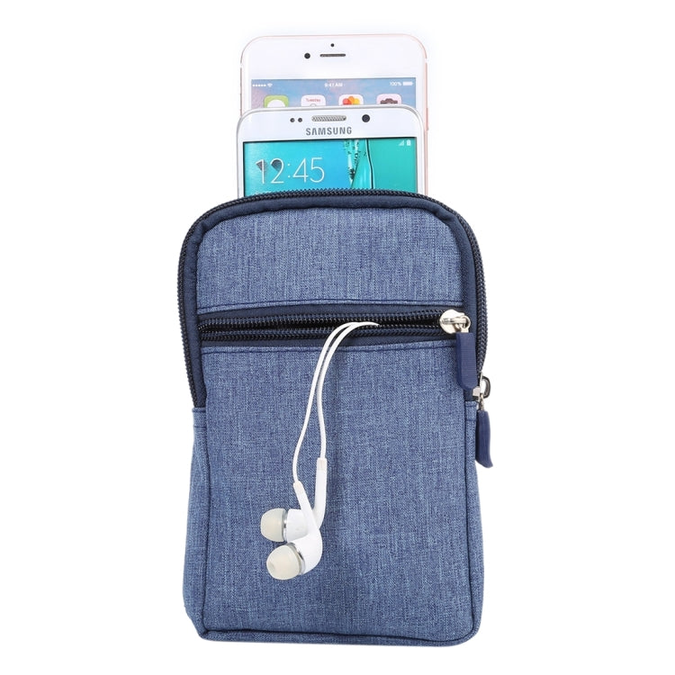 Universal Jeans Leisure Style Leather Case / Waist Bag for Galaxy S9+ & S8+ & Note 8 & S7 Edge / iPhone X & 7 & 7 Plus & 6 Plus & 6s Plus / Huawei Mate 8, Size:18.0 x 11.0 x 2.5cm