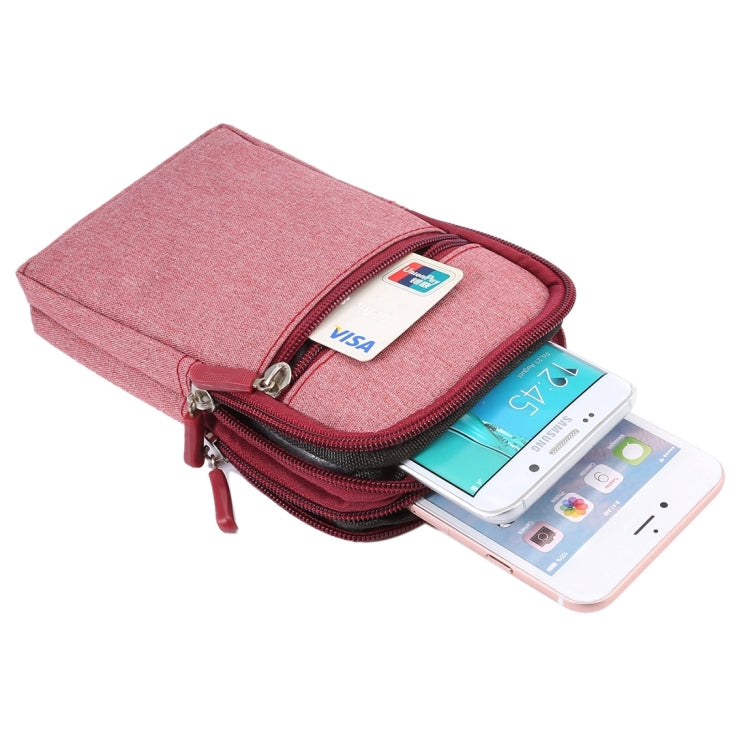 Universal Jeans Leisure Style Leather Case / Waist Bag for Galaxy S9+ & S8+ & Note 8 & S7 Edge / iPhone X & 7 & 7 Plus & 6 Plus & 6s Plus / Huawei Mate 8, Size:18.0 x 11.0 x 2.5cm