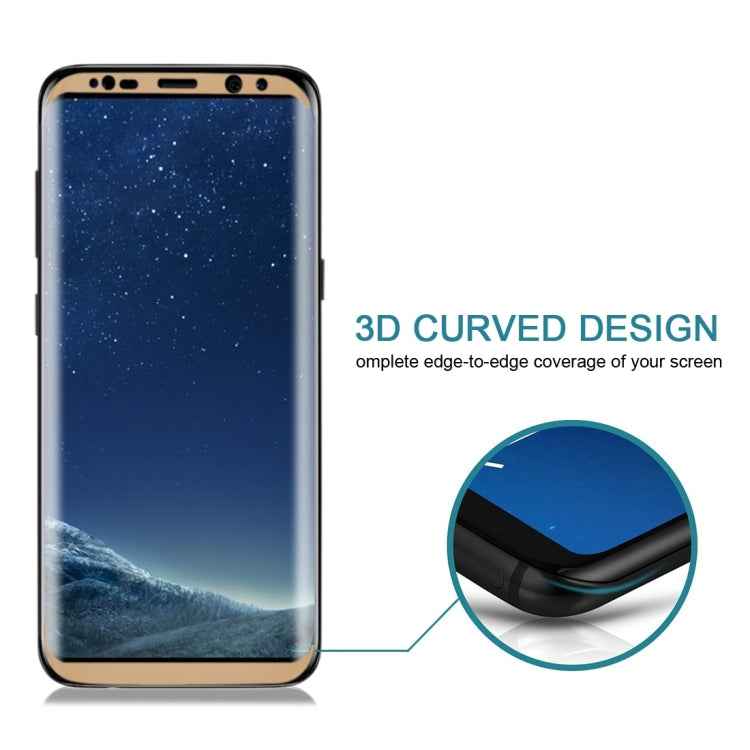 For Galaxy S8 / G950 0.3mm 9H Surface Hardness 3D Curved Silk-screen Full Screen Tempered Glass Screen Protector