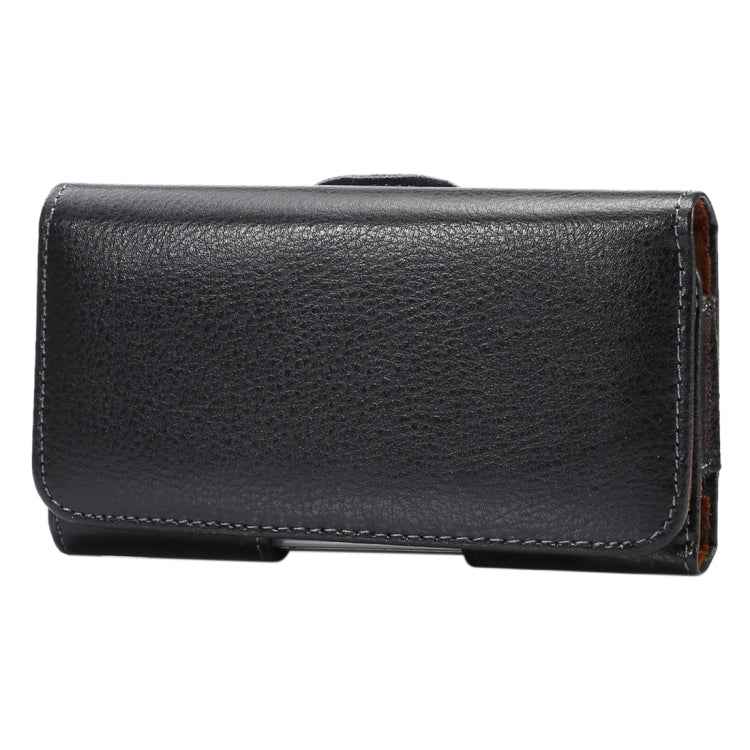 5.2 inch Litchi Texture Vertical Flip Thwartwise Genuine Leather Case / Waist Bag with Rotatable Back Splint for iPhone X & Galaxy S7 & S6 Edge & S6 & S5, Sony Xperia Z5 & Z4 & Z3, Huawei P9 & P8, etc