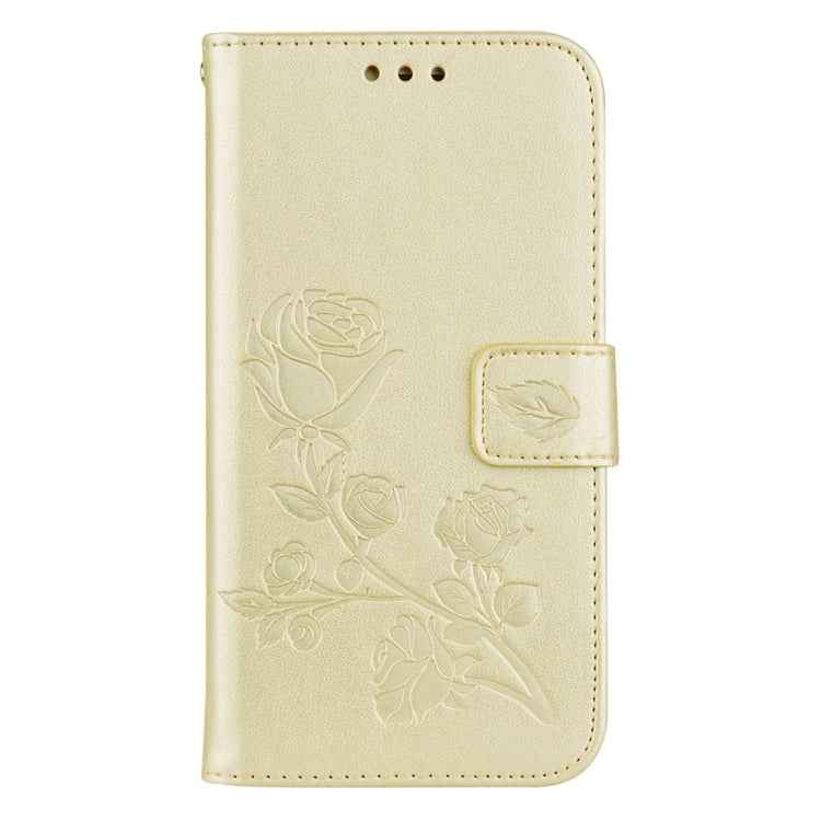 For Galaxy J3 (2017) / J330 (EU Version) Roses Pressed Flower Pattern Horizontal Flip Leather Case with Holder & Card Slots & Wallet