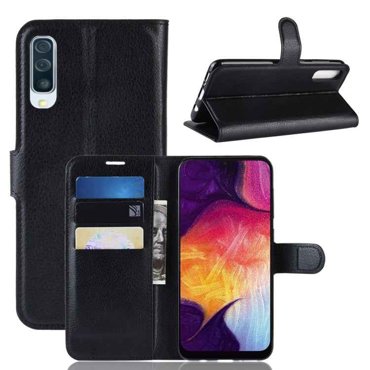 Litchi Texture Horizontal Flip Leather Case for Galaxy A50, with Wallet & Holder & Card Slots, For Galaxy A50 (1), For Galaxy A50 (1)