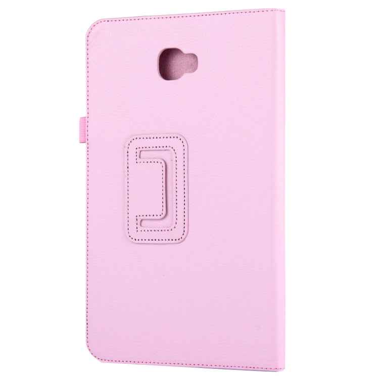 For Galaxy Tab A 10.1 / T580 Litchi Texture Magnetic Horizontal Flip Leather Case with Holder & Sleep / Wake-up Function