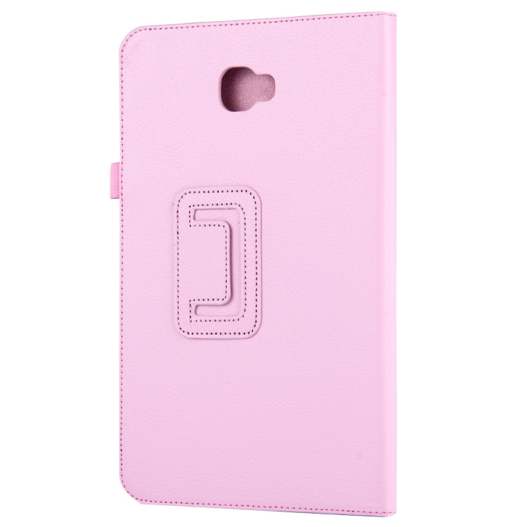 For Galaxy Tab A 10.1 / T580 Litchi Texture Magnetic Horizontal Flip Leather Case with Holder & Sleep / Wake-up Function, Galaxy Tab A 10.1 (2016)