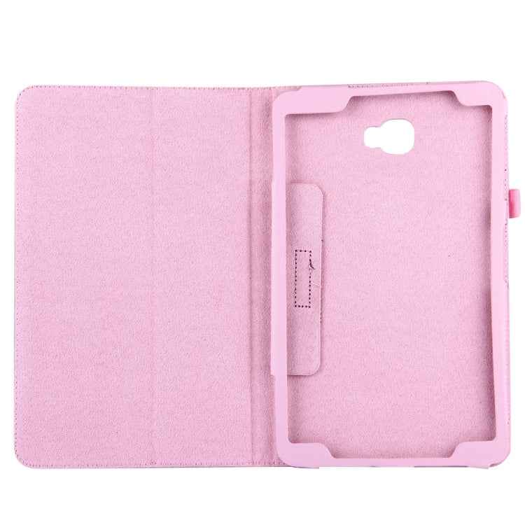 For Galaxy Tab A 10.1 / T580 Litchi Texture Magnetic Horizontal Flip Leather Case with Holder & Sleep / Wake-up Function