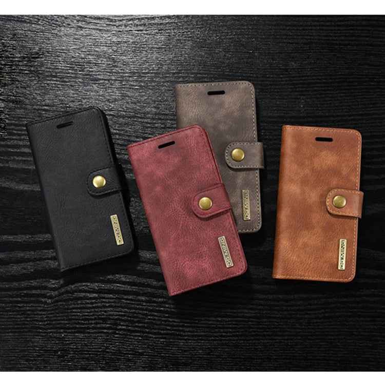 DG.MING for Galaxy S9+ Crazy Horse Texture Horizontal Flip Detachable Magnetic Protective Case with Holder & Card Slots & Wallet, Galaxy S9+