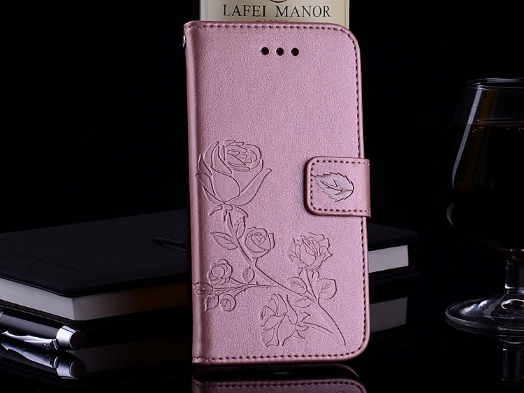 Funda de piel sintética con tapa horizontal, con relieve rosa, con ranuras para tarjetas y billetera para Galaxy S9