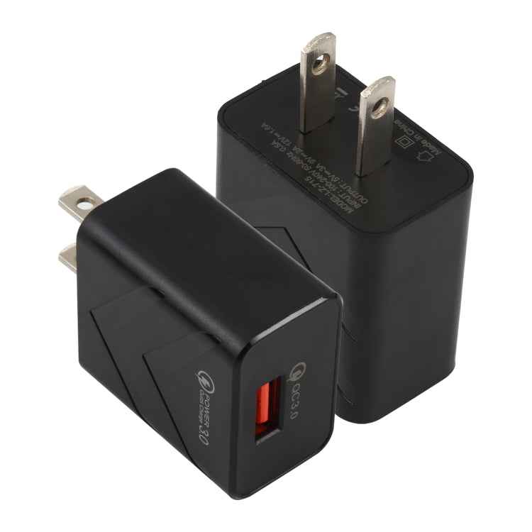 LZ-715 18W QC3.0 USB Single Port Fast Travel Charger, US Plug, US Plug