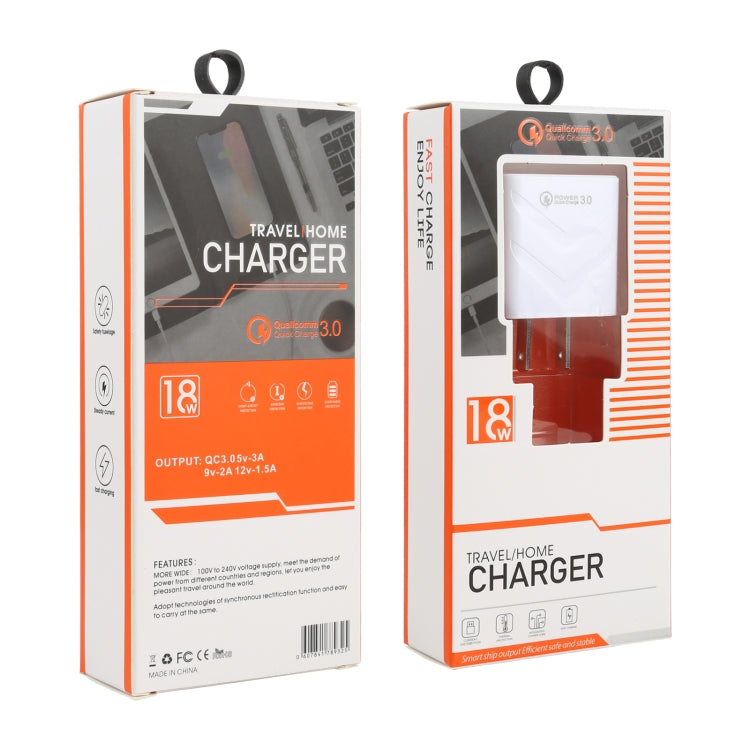 LZ-715 18W QC3.0 USB Single Port Fast Travel Charger, US Plug, US Plug