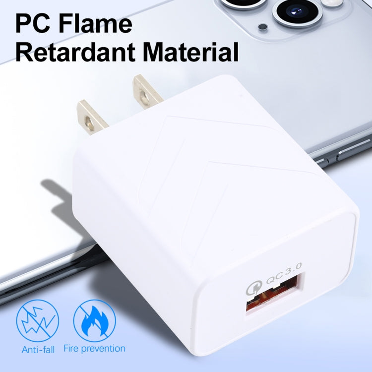 LZ-715 18W QC3.0 USB Single Port Fast Travel Charger, US Plug, US Plug