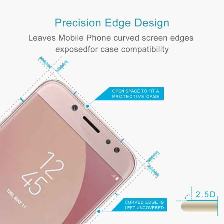 2 PCS 0.26mm 9H 2.5D Arc Edge Tempered Glass Film for Galaxy J7 Pro / J730, For J7 Pro / J730(2pcs)