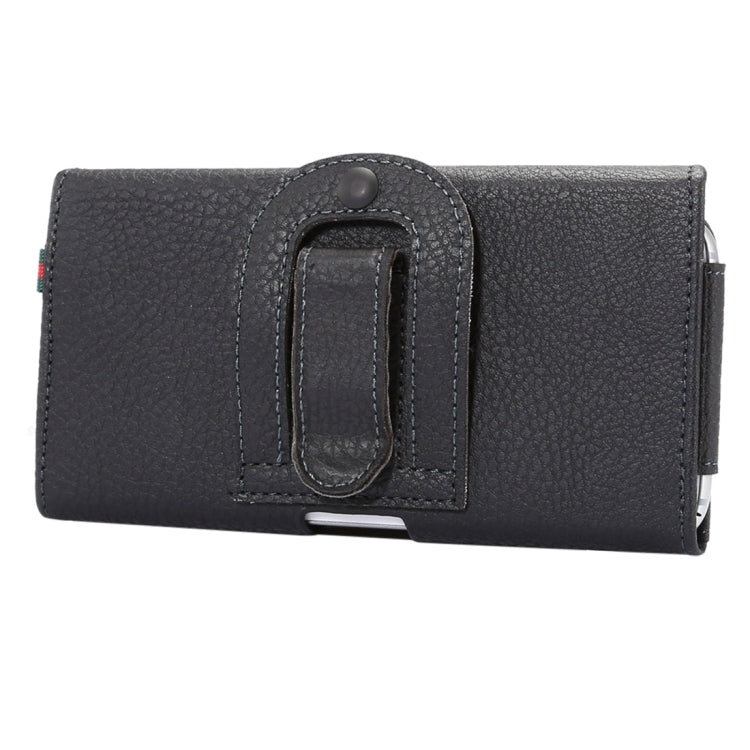 Universal Litchi Texture Vertical Flip Thwartwise PU Leather Case / Waist Bag with Back Splint & Card Slots & 15cm Lanyard for Galaxy S7 Edge & S7 & S6 Edge & S6, Huawei P9 & P9 Lite & P9 Plus & Sony Xperia Z5, Xiaomi Redmi 4, Size: 15.5 x 8 x 1.8 cm