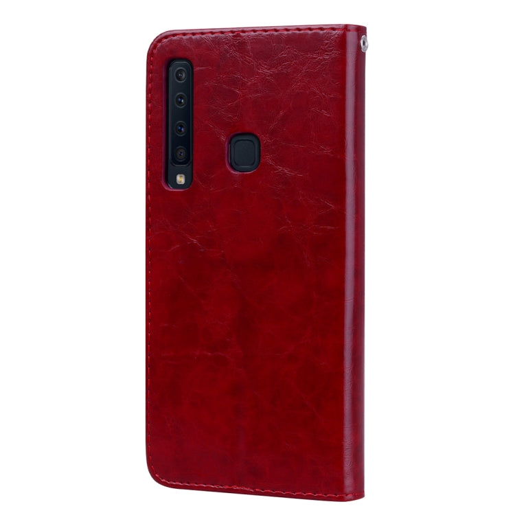 Funda de cuero con tapa horizontal y textura de cera de aceite para Samsung Galaxy A9 (2018) / A9s, con soporte, ranuras para tarjetas y billetera. Para Galaxy A9 (2018) / A9s.