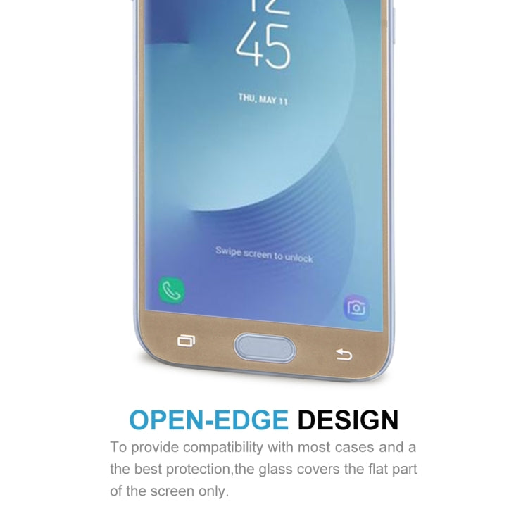 For Galaxy J5 (2017) (EU Version) 0.26mm 9H Surface Hardness 2.5D Curved Silk-screen Full Screen Tempered Glass Screen Protector