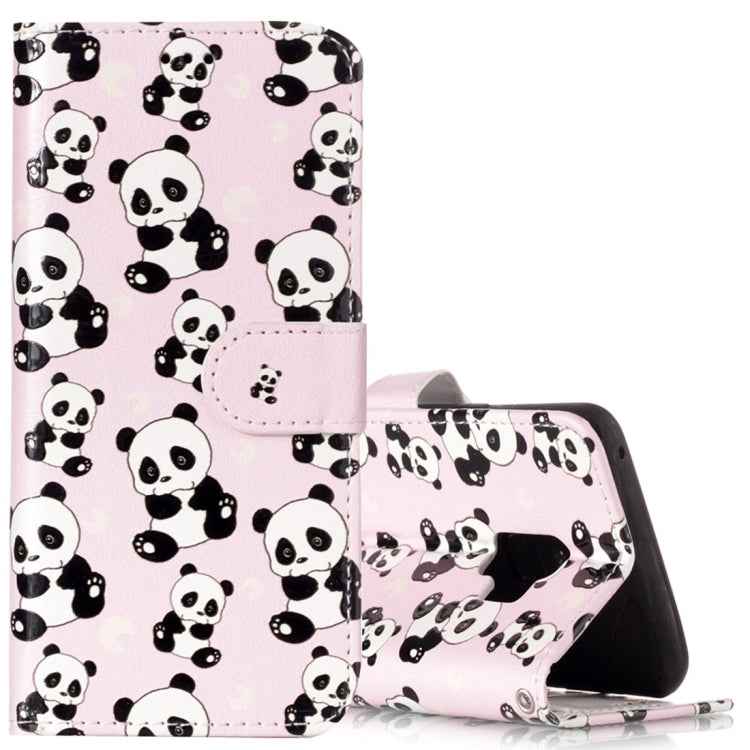 For Galaxy S9 Gloss Oil Embossed Wolf Pattern Horizontal Flip Leather Case with Holder & Card Slots & Wallet