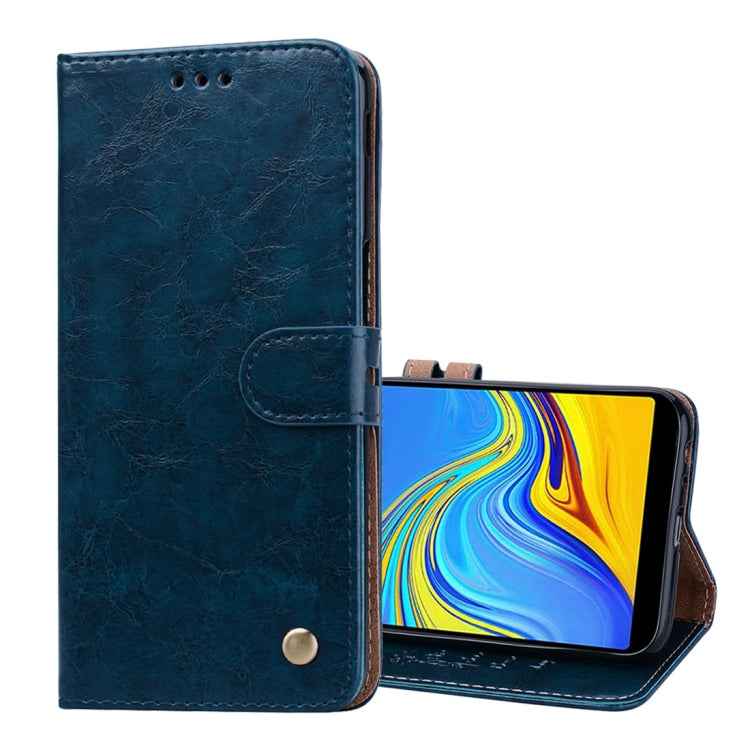 Business Style Oil Wax Texture Horizontal Flip Leather Case for Galaxy J6+, with Holder & Card Slots & Wallet, For Galaxy J6+