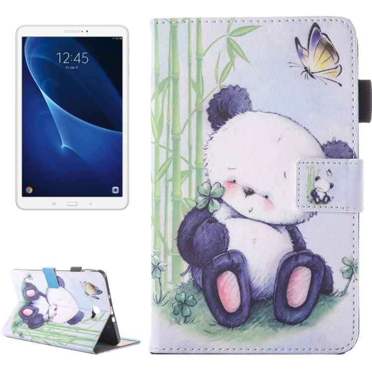 For Galaxy Tab A 10.1 (2016) / T580 Horizontal Flip Pattern Leather Case with Holder & Card Slots & Pen Slot