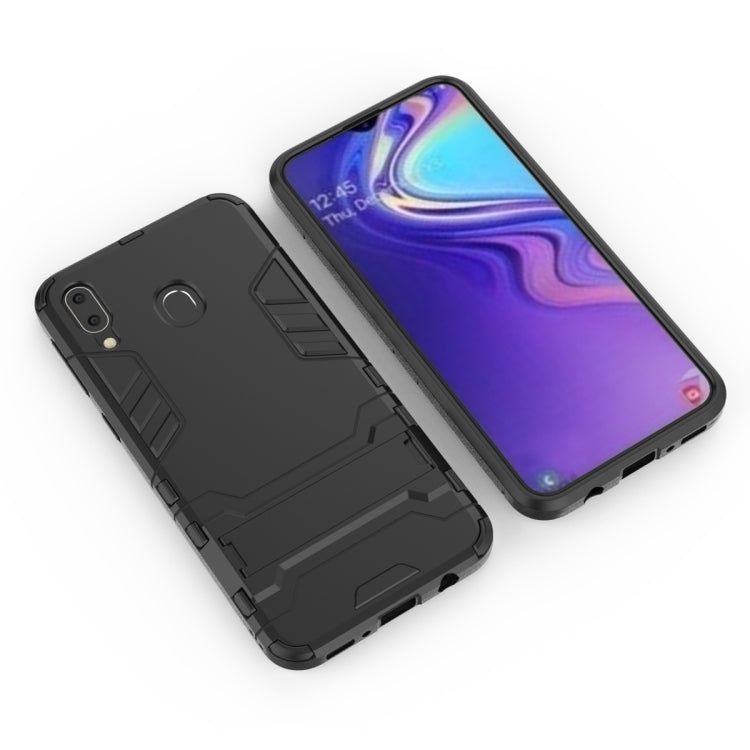 Shockproof PC + TPU Case for Galaxy M20, with Holder, For Samsung Galaxy M20