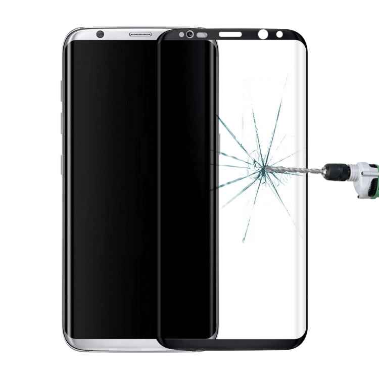 For Galaxy S8 / G9500 0.3mm 9H Surface Hardness 3D Curved Surface Silk-screen Full Screen Tempered Glass Screen Protector