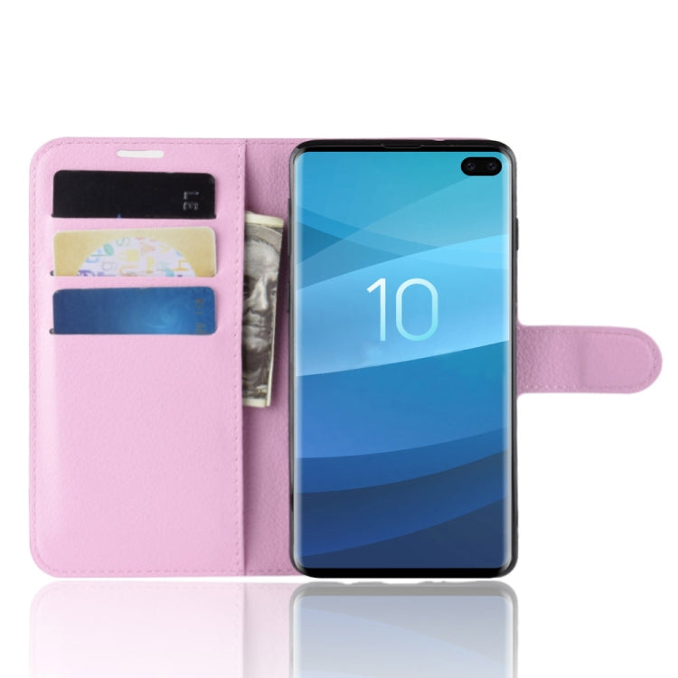 Litchi Texture Horizontal Flip Leather Case for Galaxy S10 , with Wallet & Holder & Card Slots, Galaxy S10, For Galaxy S10