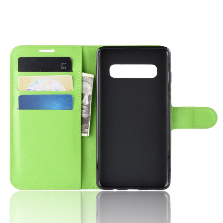 Litchi Texture Horizontal Flip Leather Case for Galaxy S10 6.1, with Wallet & Holder & Card Slots, Galaxy S10, For Galaxy S10