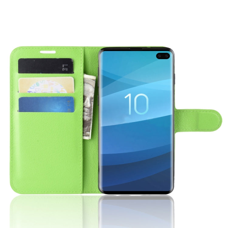 Litchi Texture Horizontal Flip Leather Case for Galaxy S10 6.1, with Wallet & Holder & Card Slots, Galaxy S10, For Galaxy S10