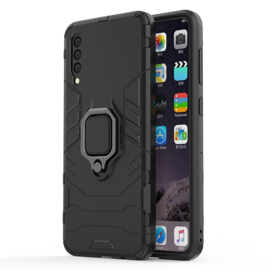 Funda protectora de PC + TPU a prueba de golpes para Galaxy A50, con soporte de anillo magnético.