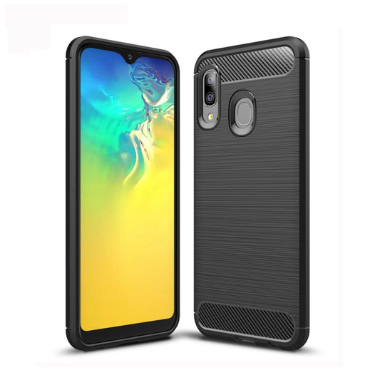 Brushed Texture Carbon Fiber TPU Case for Galaxy A20e