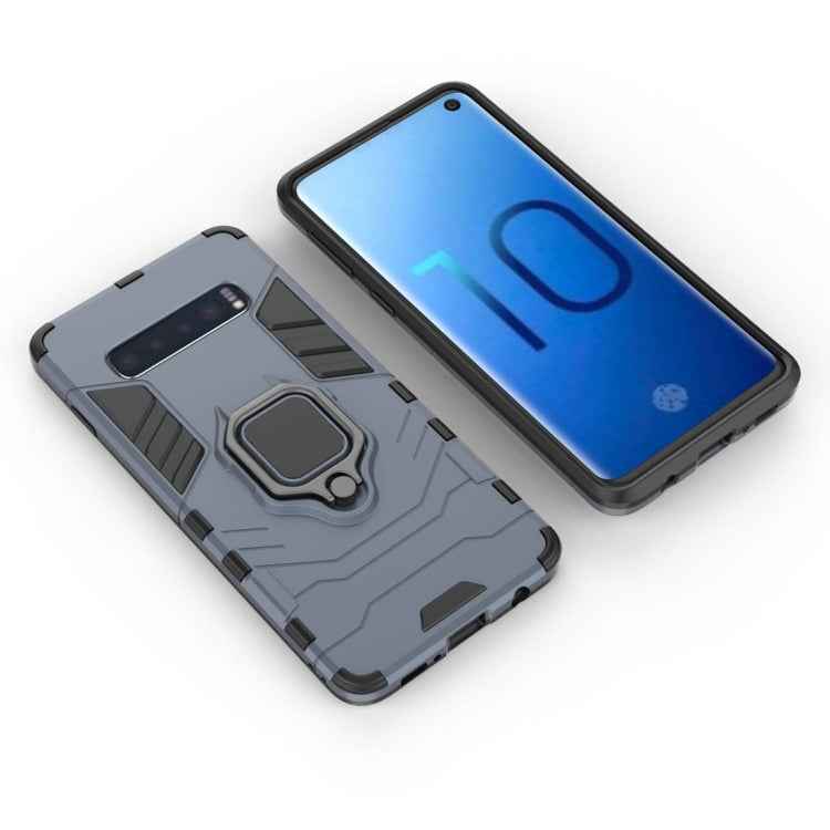 PC + TPU Shockproof Protective Case for Samsung Galaxy S10, with Magnetic Ring Holder, For Galaxy S10, For Samsung Galaxy S10