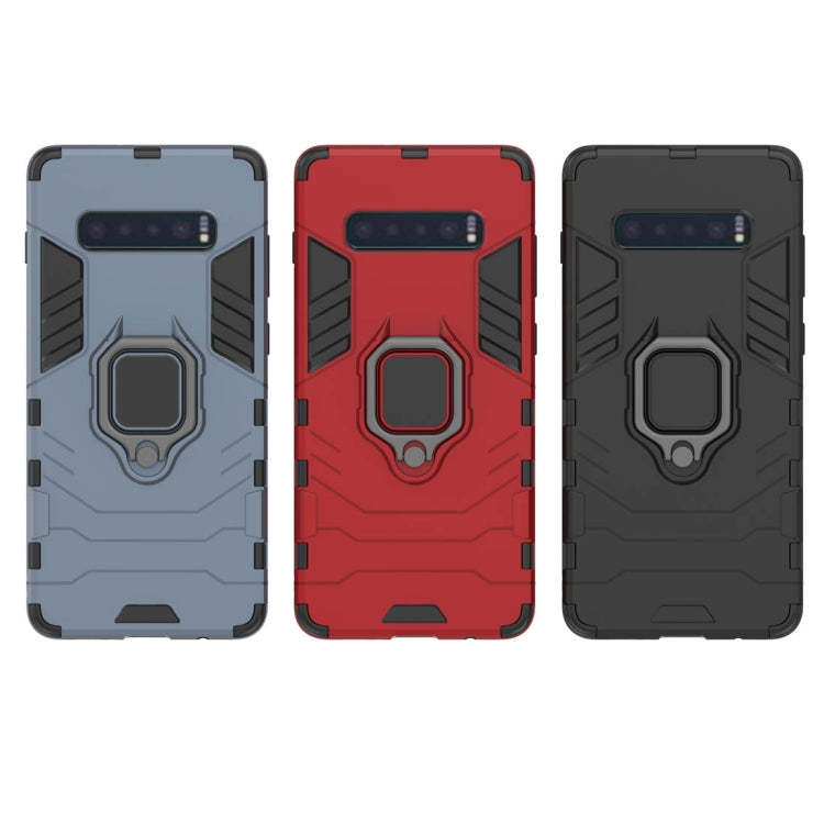 PC + TPU Shockproof Protective Case for Samsung Galaxy S10 Plus, with Magnetic Ring Holder