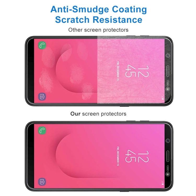 50 PCS 0.26mm 9H 2.5D Tempered Glass Film for Galaxy J8 (2018) , No Retail Package