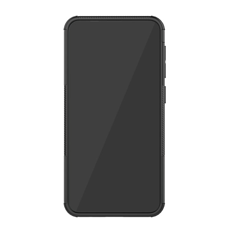Shockproof PC + TPU Tire Pattern Case for Galaxy M10, with Holder