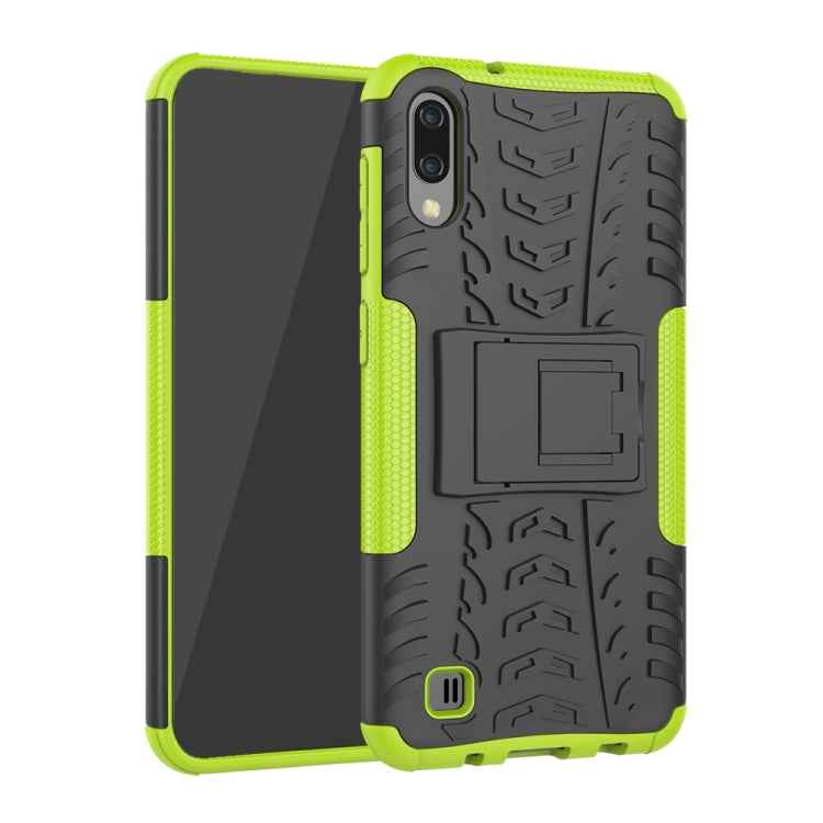 Shockproof PC + TPU Tire Pattern Case for Galaxy M10, with Holder
