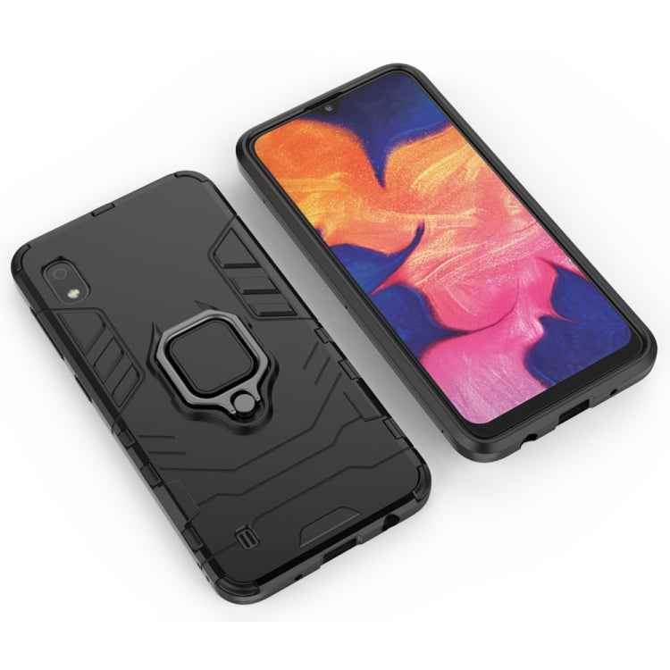 PC + TPU Shockproof Protective Case for Galaxy A10, with Magnetic Ring Holder