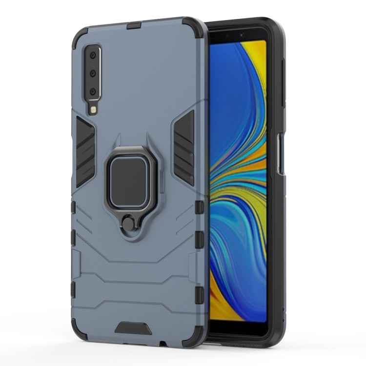 PC + TPU Shockproof Protective Case for Galaxy A70, with Magnetic Ring Holder