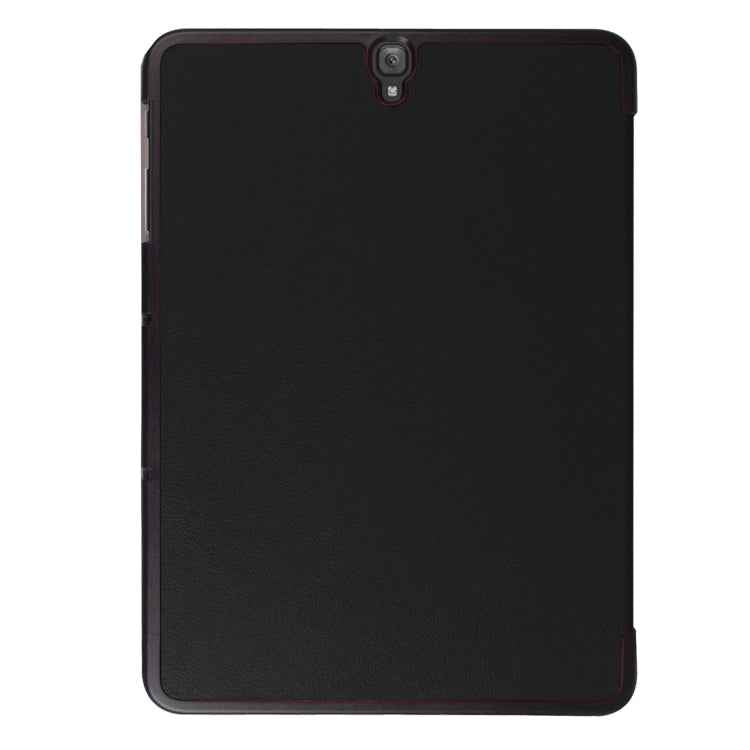 For Galaxy Tab S3 9.7 inch T820 / T825 Custer Texture Horizontal Flip Leather Case with 3-folding Holder, For Galaxy Tab S3 9.7