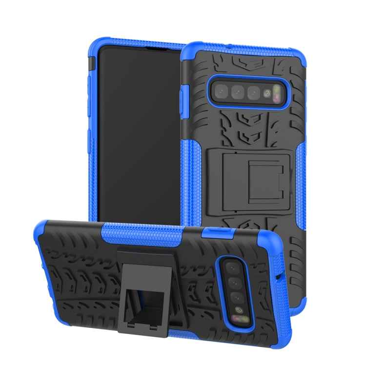 Tire Texture TPU+PC Shockproof Case for Galaxy S10, with Holder