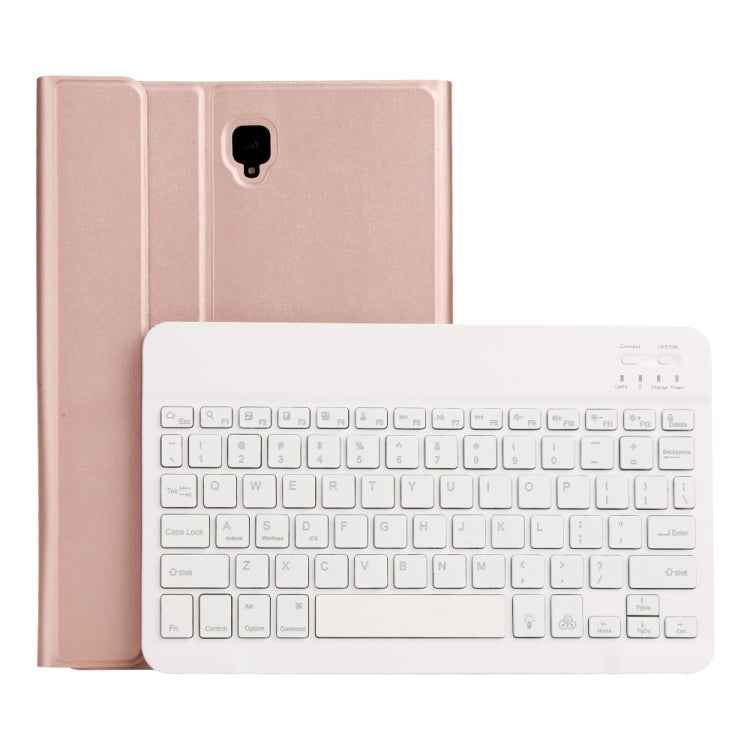 ST830S Bluetooth 3.0 Fine Wool Texture PU Leather ABS Detachable Seven-color Backlight Bluetooth Keyboard Leather Tablet Case for Samsung Galaxy Tab S4 10.5 inch T830 / T835, with Pen Slot & Holder