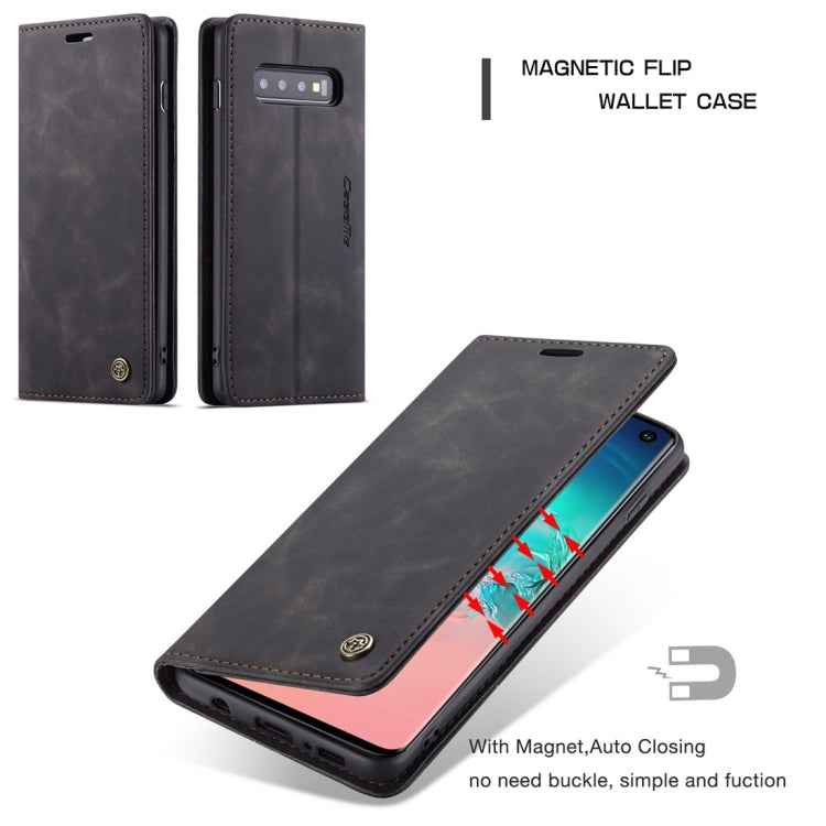 CaseMe-013 Multifunctional Retro Frosted Horizontal Flip Leather Case for Galaxy S10, with Card Slot & Holder & Wallet, For Galaxy S10