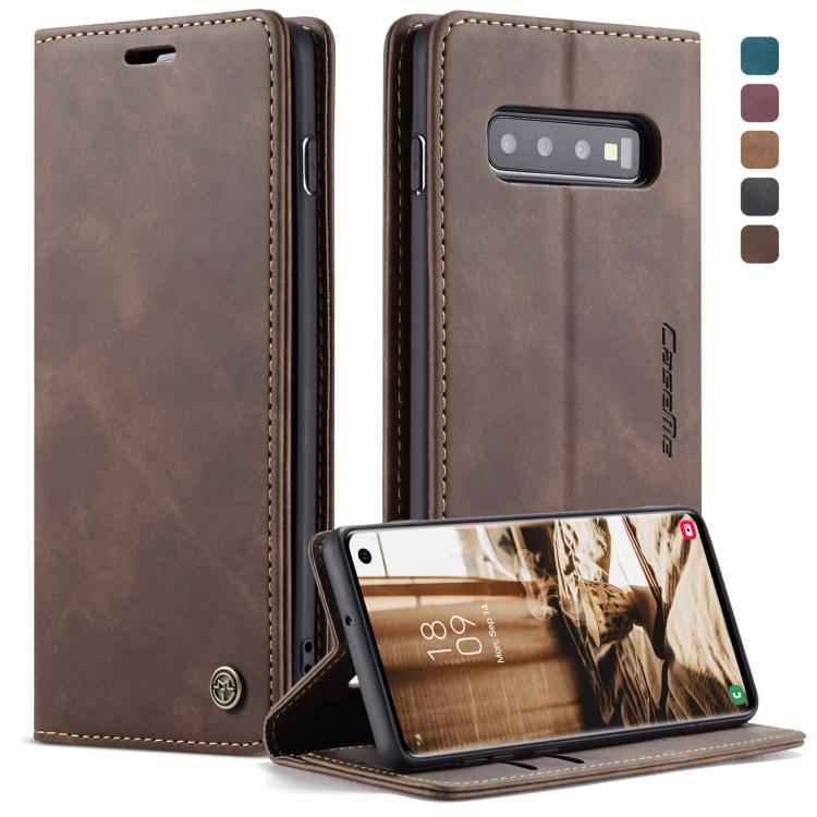 CaseMe-013 Multifunctional Retro Frosted Horizontal Flip Leather Case for Galaxy S10, with Card Slot & Holder & Wallet, For Galaxy S10