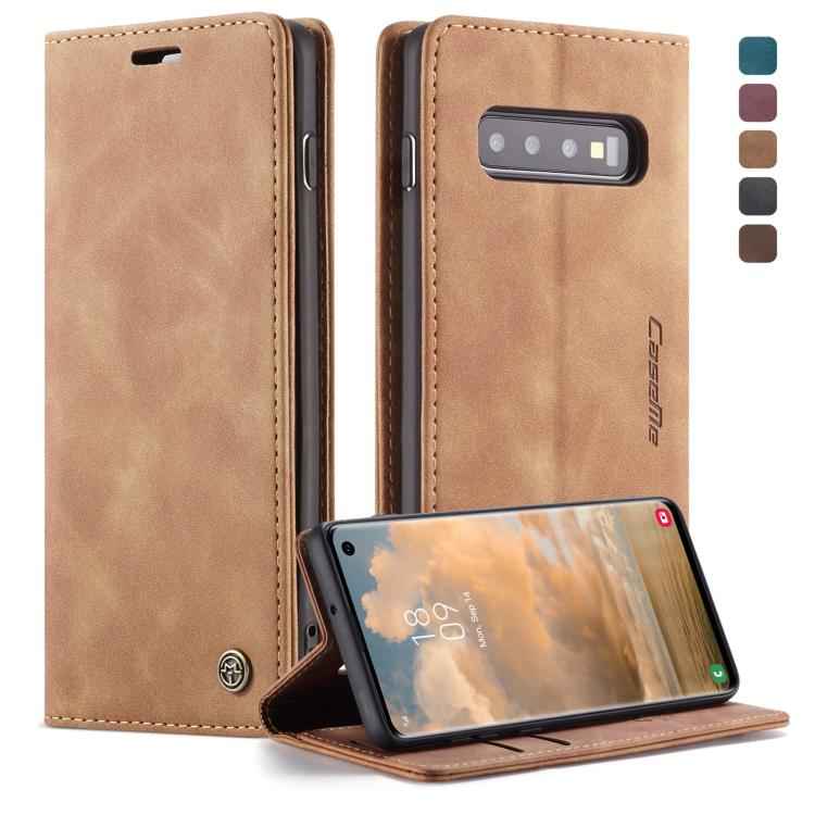 CaseMe-013 Multifunctional Retro Frosted Horizontal Flip Leather Case for Galaxy S10, with Card Slot & Holder & Wallet