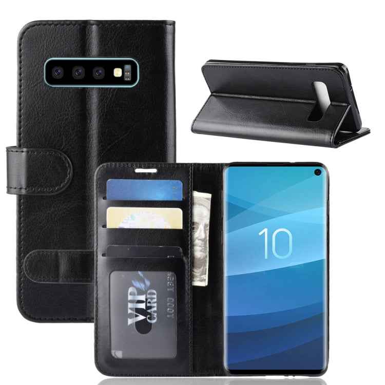 R64 Texture Single Fold Horizontal Flip Leather Case for Galaxy S10, with Holder & Card Slots & Wallet