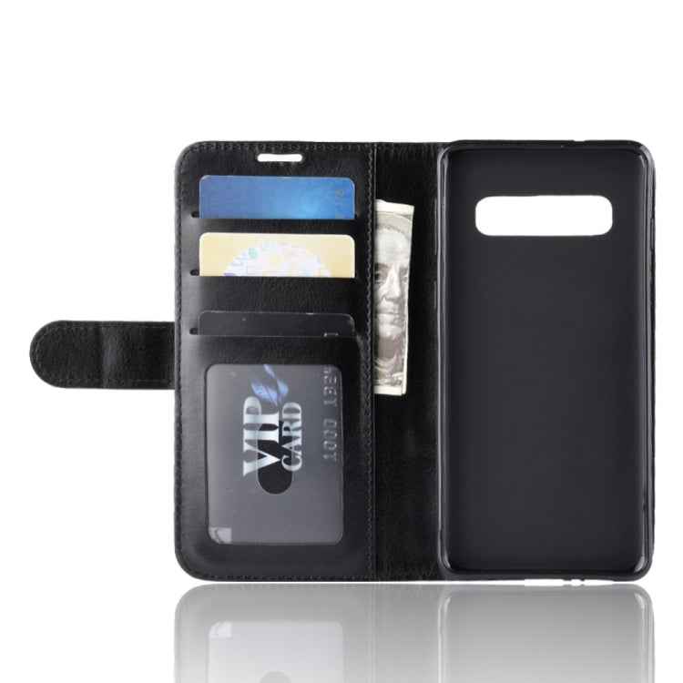R64 Texture Single Fold Horizontal Flip Leather Case for Galaxy S10, with Holder & Card Slots & Wallet