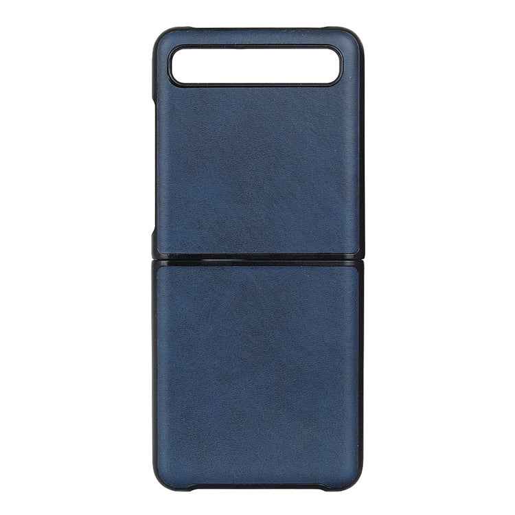 For Galaxy Z Flip Two-color Cow Leather Texture Folding Protective Case