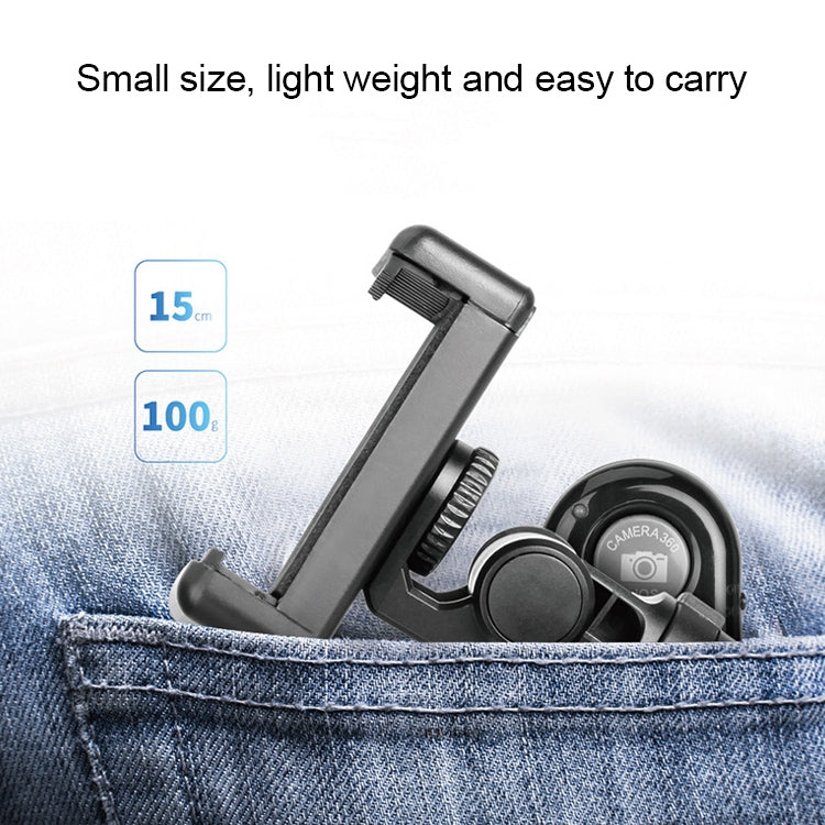 APEXEL Support de téléphone portable pliable universel Bluetooth pour diffusion en direct avec lampe de poche