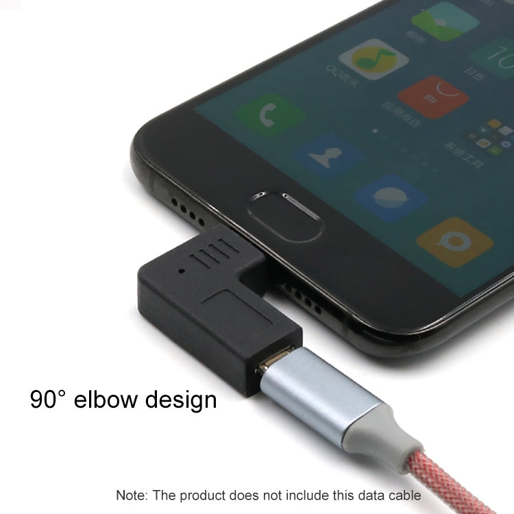 Adaptateur convertisseur coudé USB-C / Type-C femelle vers micro USB (angle droit / gauche) mâle 2 pièces