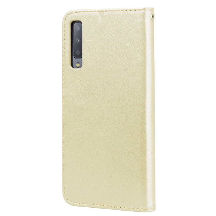 Rose Embossed Horizontal Flip PU Leather Case for Samsung Galaxy A7 (2018) , with Holder & Card Slots & Wallet